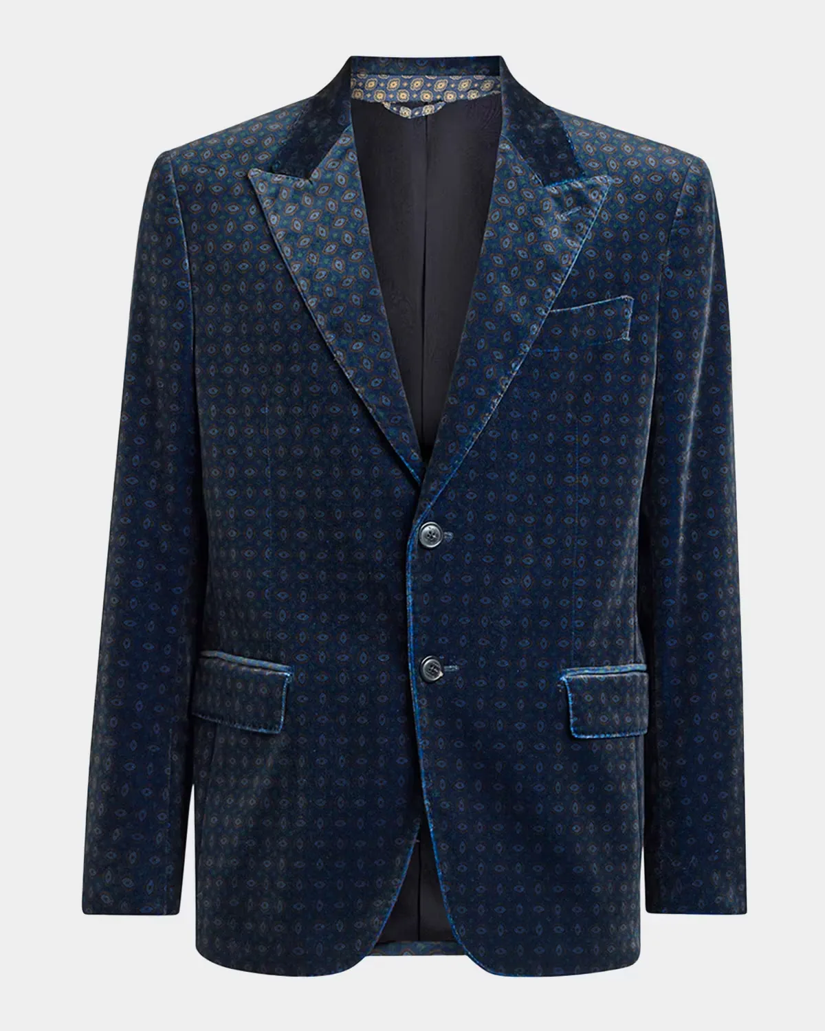 Milano Peak-Lapel Paisley Velvet Blazer by ETRO