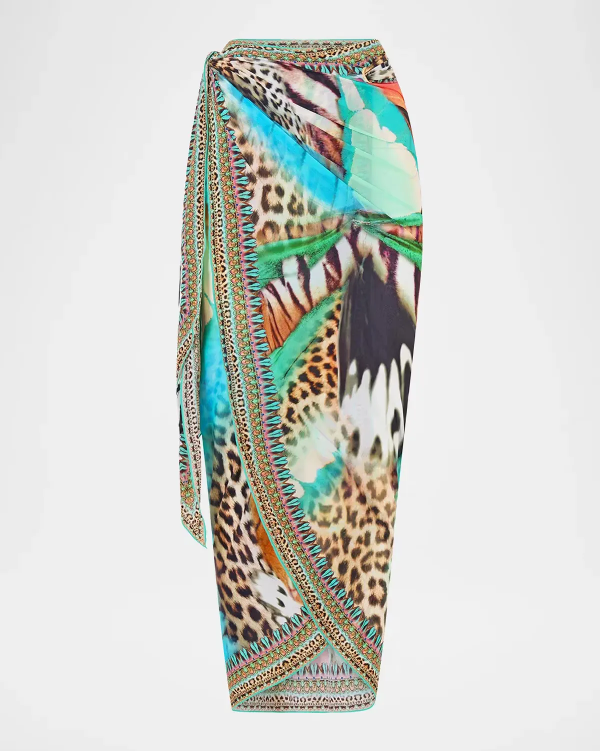 Animal-Print Sarong Midi Skirt by Camilla
