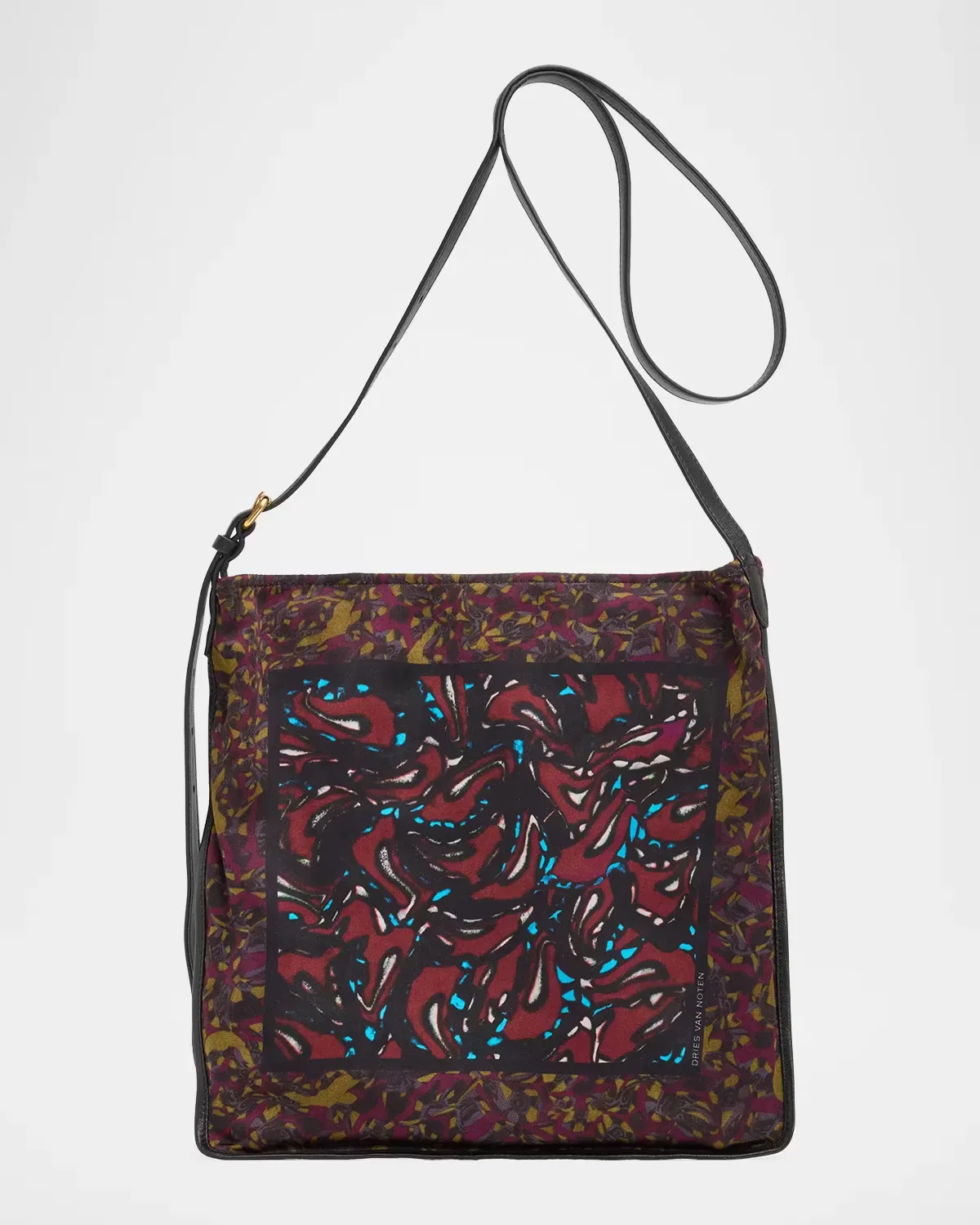 Medium Scarf-Print Shoulder Bag by Dries Van Noten