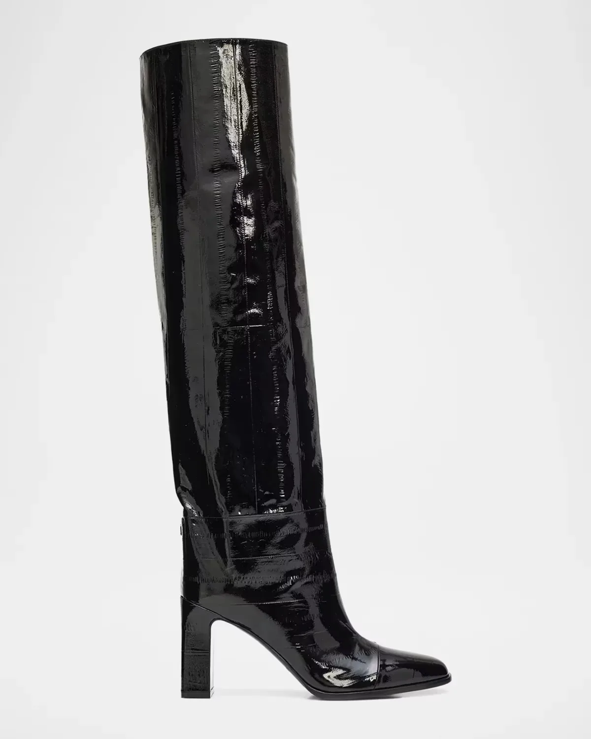 Caly 85MM Eel-Embossed Leather Over-The-Knee Boots by Jimmy Choo