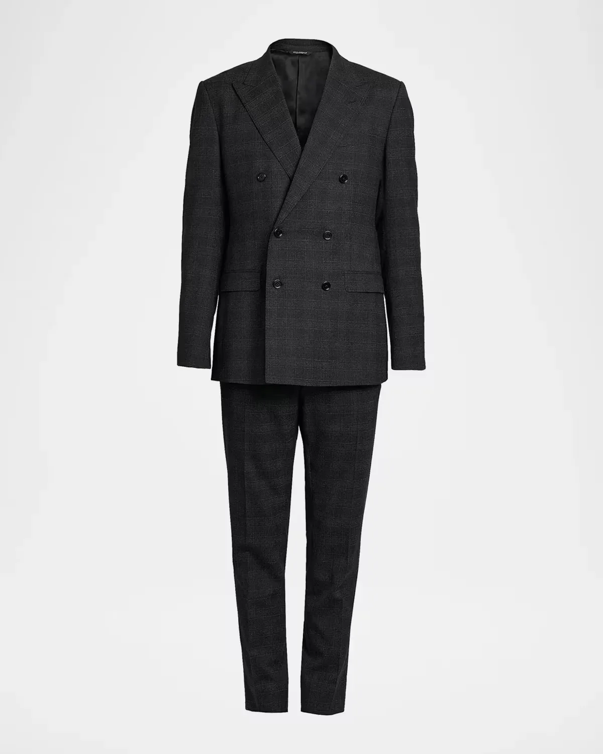 Plaid Wool-Blend Double-Breasted Suit by Dolce & Gabbana