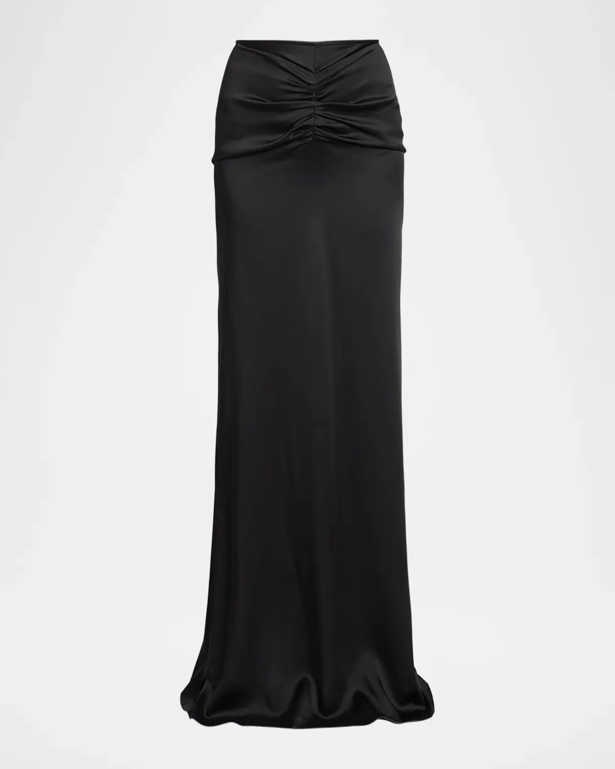 Isabella Satin Ruched Maxi Skirt by Victoria Beckham