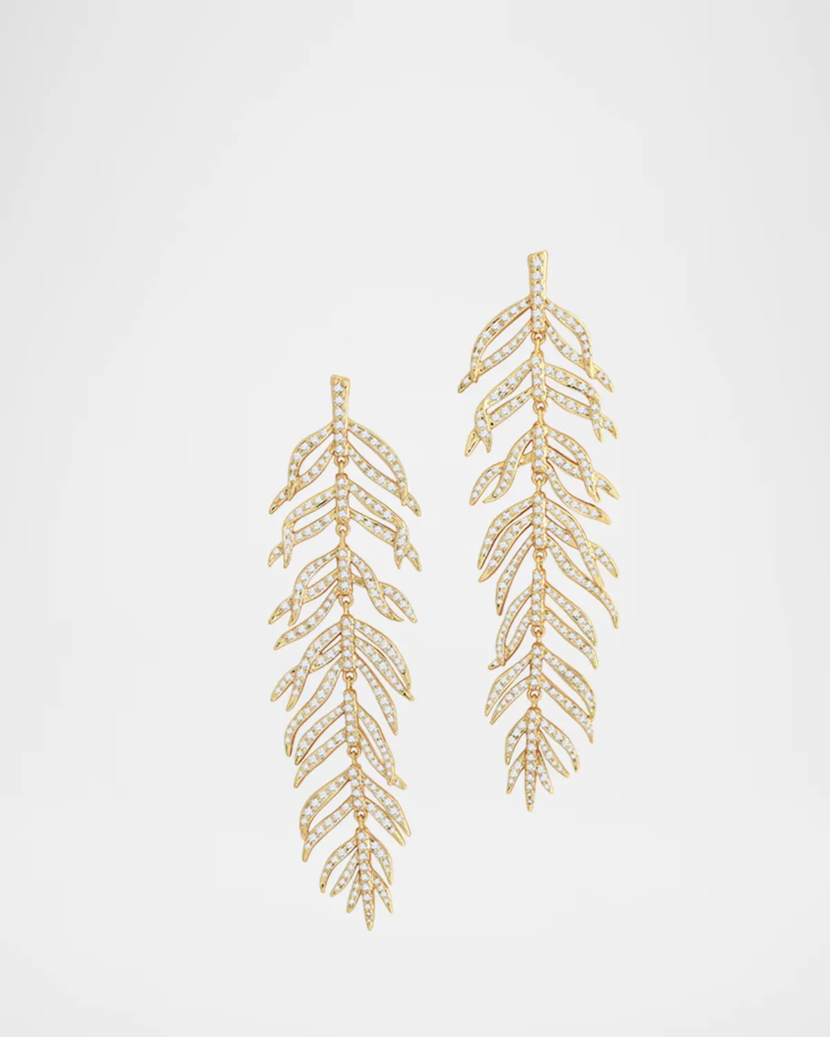 Palm 18K-Gold-Plated Cubic Zirconia Drop Earrings by Anabel Aram Jewelry