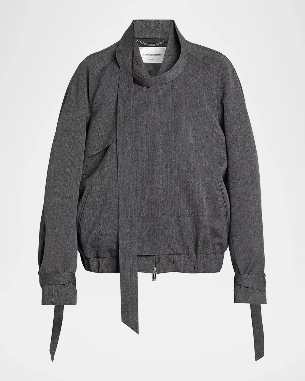 Scarf Virgin Wool Bomber Jacket by Victoria Beckham