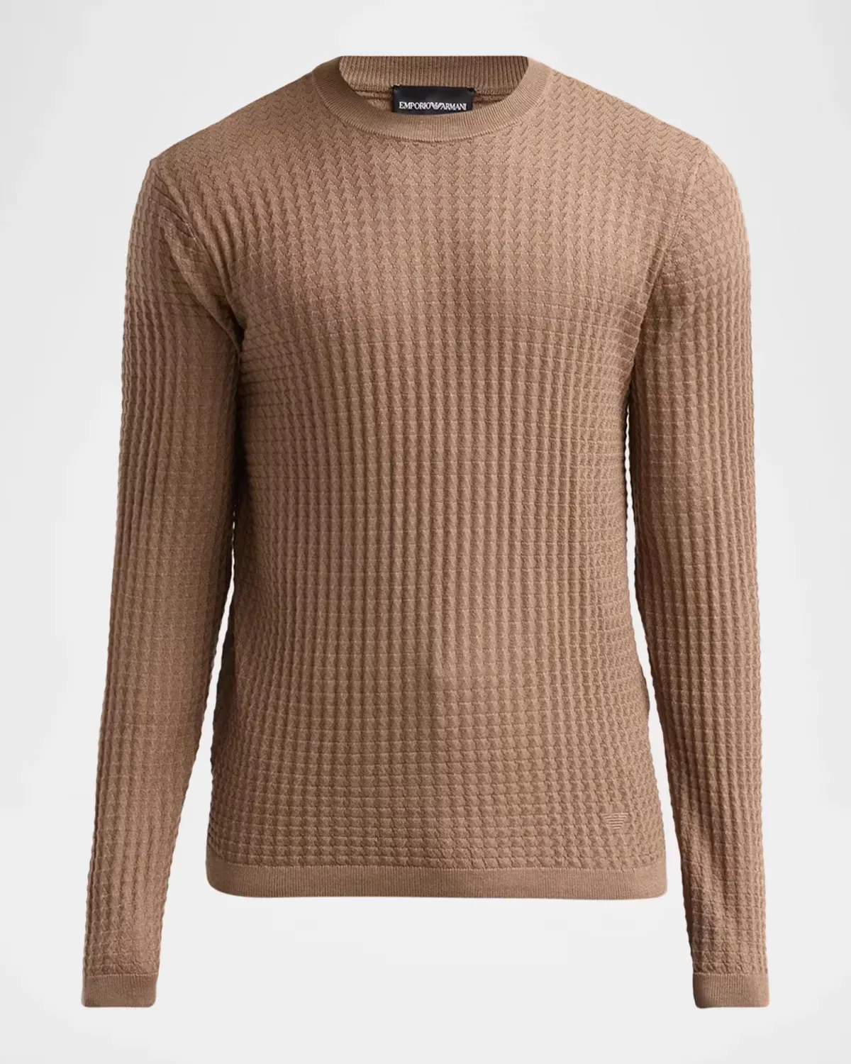 Fancy Stitch Textured Triangle Sweater by Armani