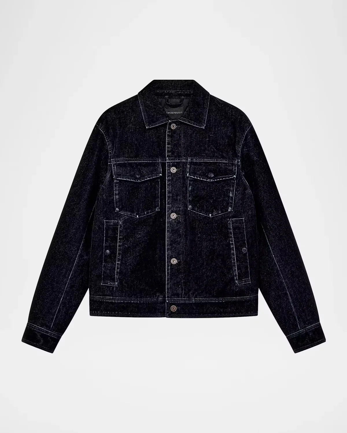 Flocked Denim Jacket by Armani