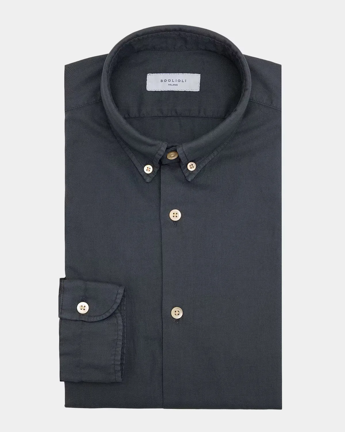 Garment-Dyed Cotton Dress Shirt by Boglioli