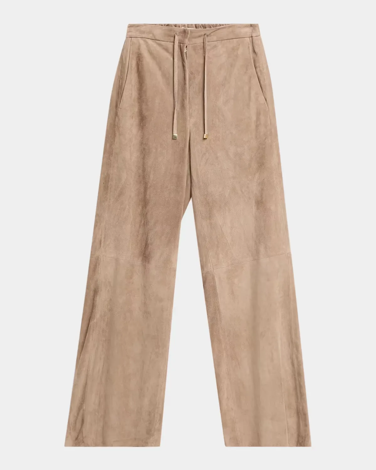 Suede Straight-Leg Drawstring Pants by Max Mara
