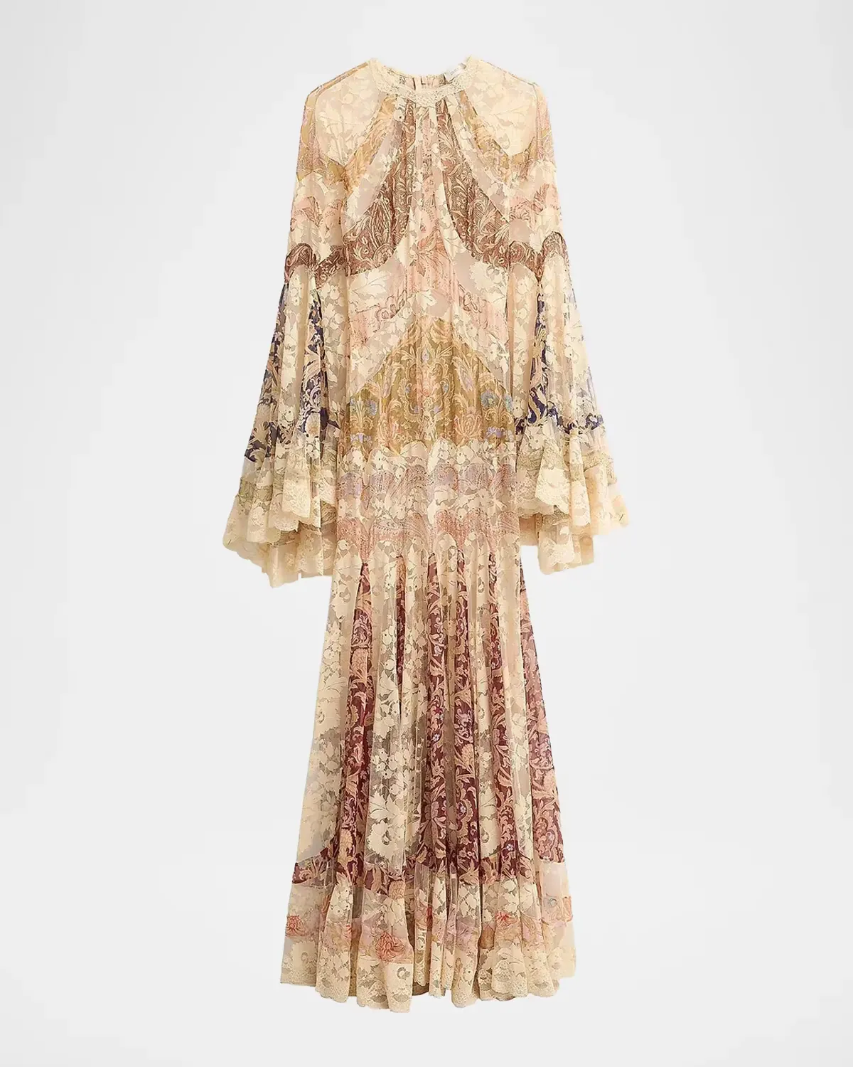 Valiant Floral Silk Patchwork Gown by Zimmermann