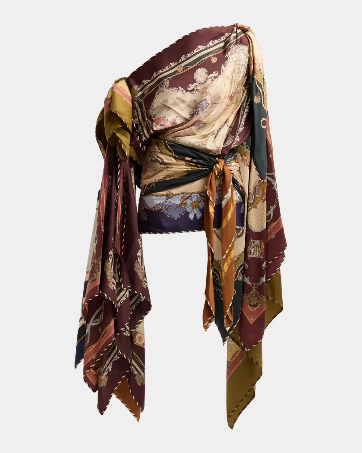 Valiant Printed Silk Draped Scarf Mini Dress by Zimmermann