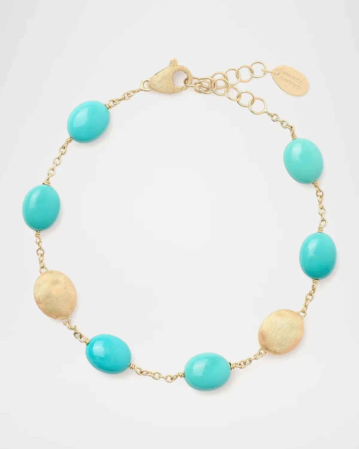 Siviglia 18K Yellow Gold & Turquoise Chain Bracelet by Marco Bicego