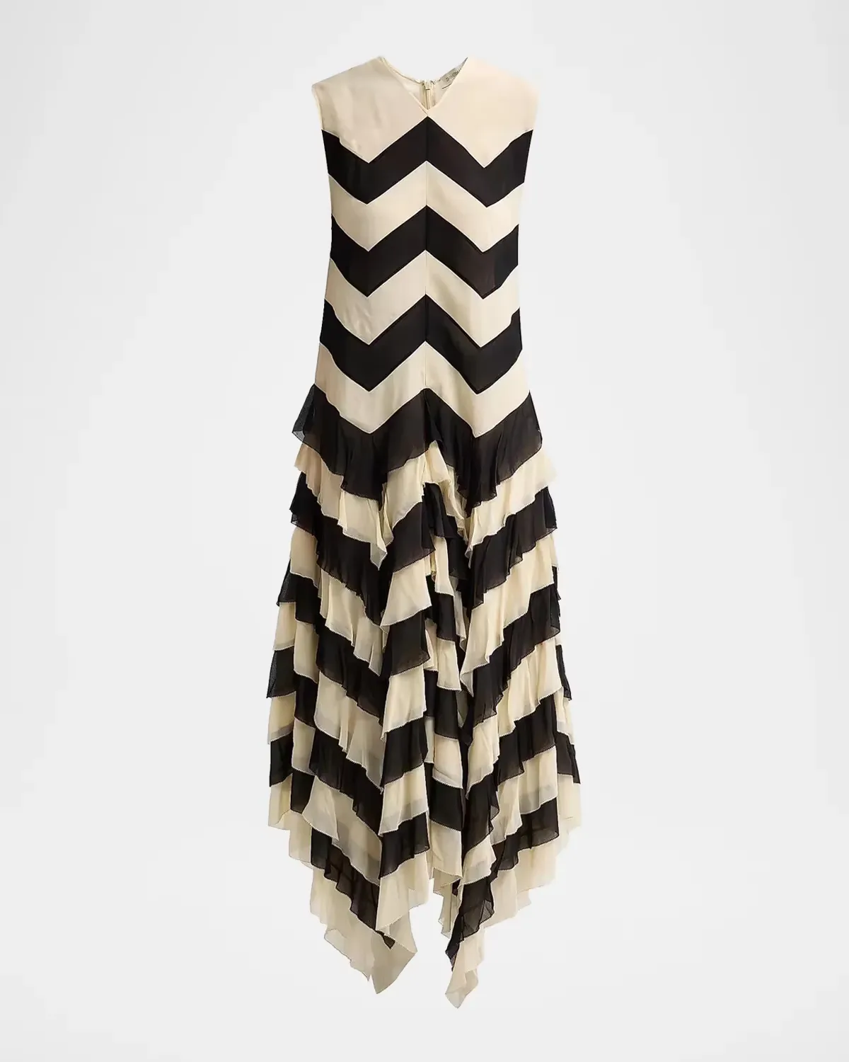 Ascent Chevron Ruffled Maxi Dress by Zimmermann