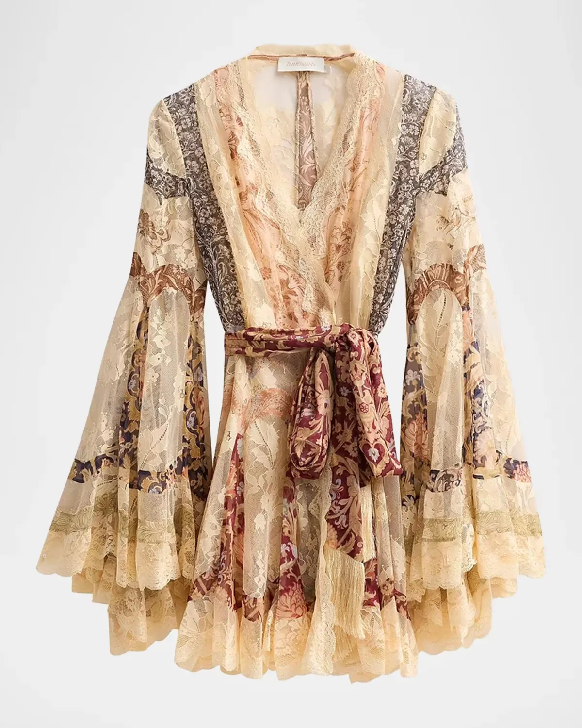 Valiant Paneled Wrap Mini Dress by Zimmermann