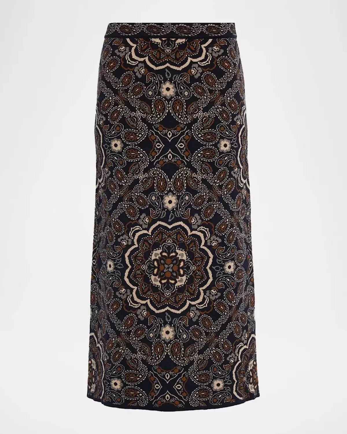Clara Bandana Jacquard Midi Skirt by Cara Cara