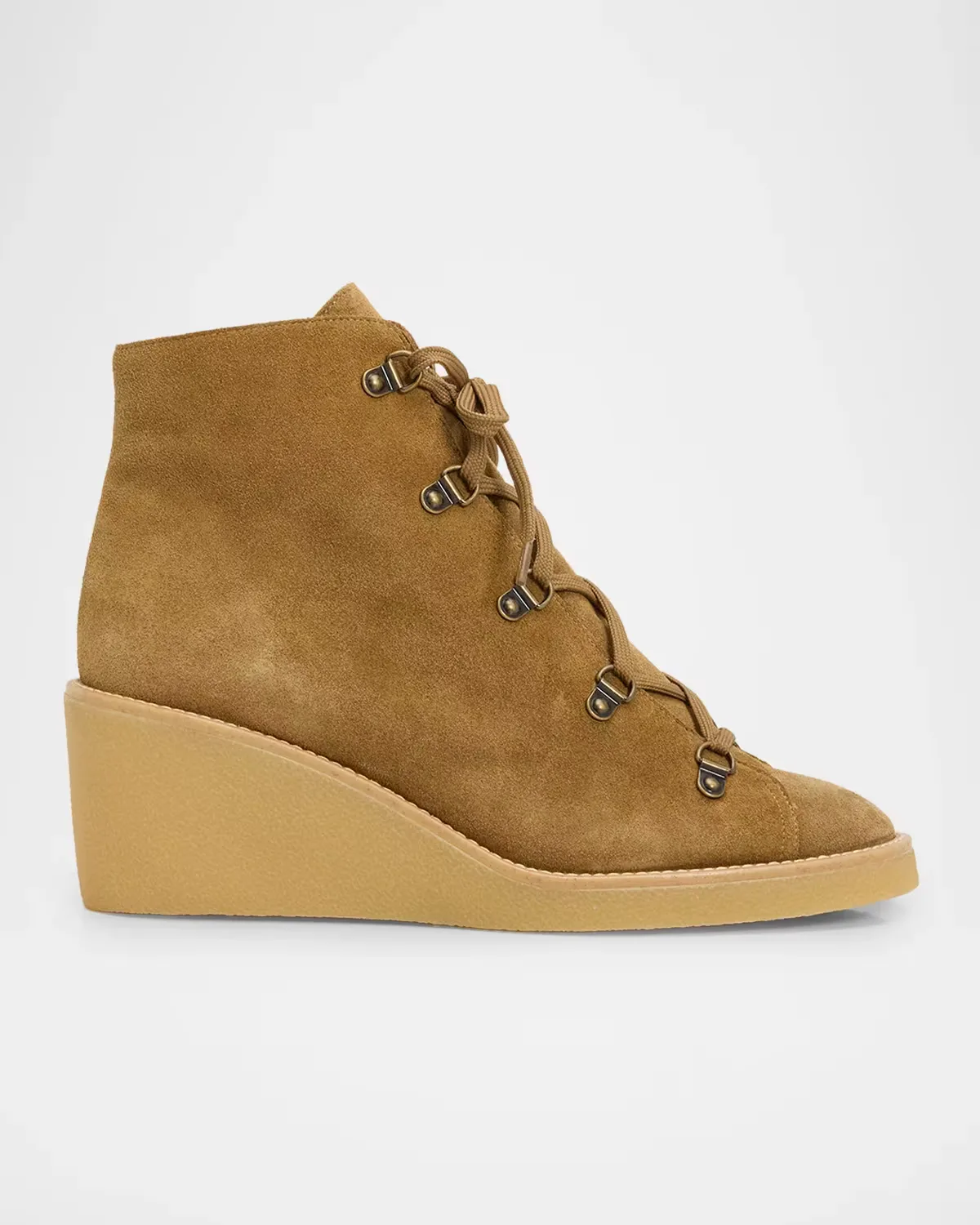 75mm Yara Suede Lace-Up Ankle Boots