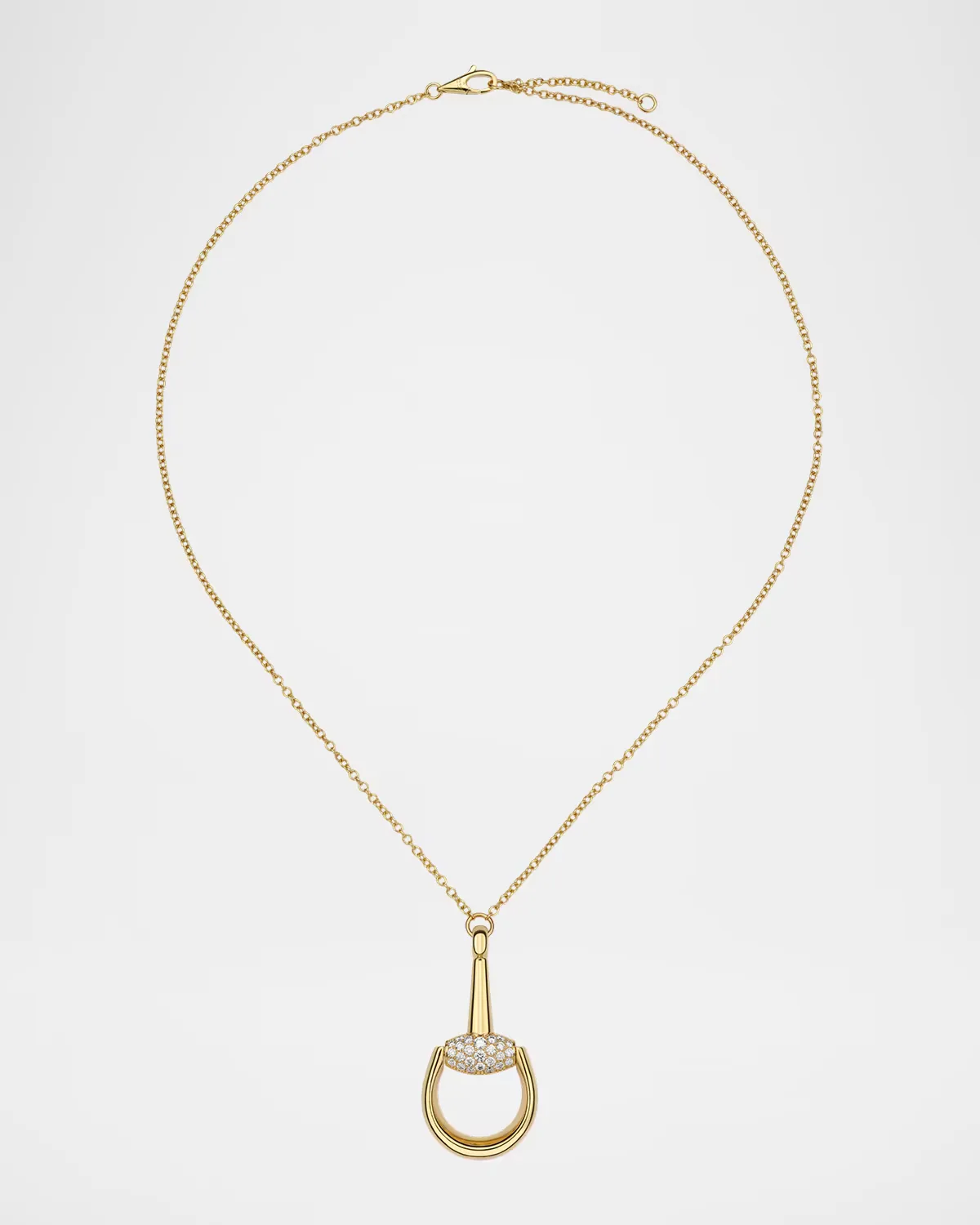 Horsebit 18K Yellow Gold & 0.21 TCW Diamond Pendant Necklace by Gucci