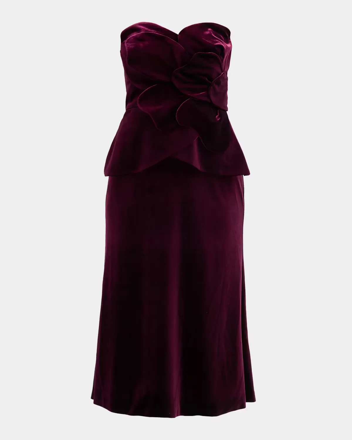 Kelsey Sculpted Velvet Midi Dress by Theia
