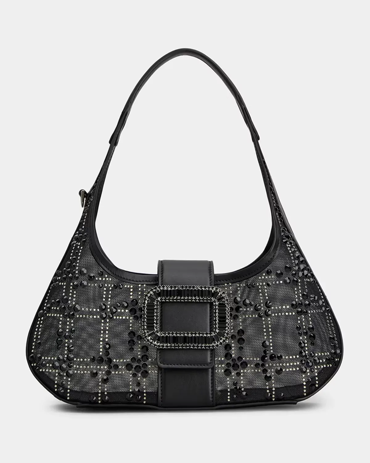 Pilgrim Medium Crystal Mesh Hobo Bag by Roger Vivier