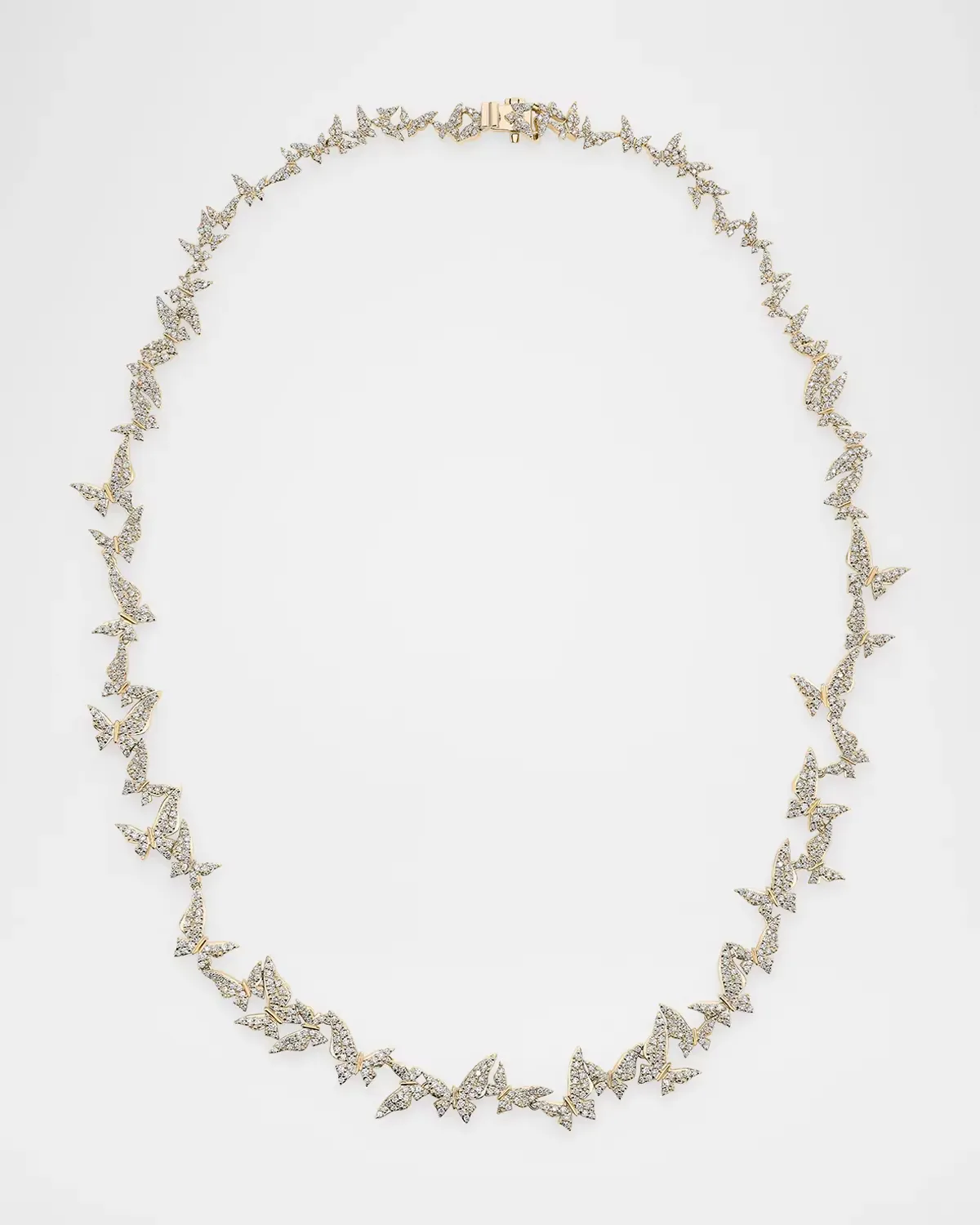 14K Diamond Butterfly Tennis Necklace by Lana