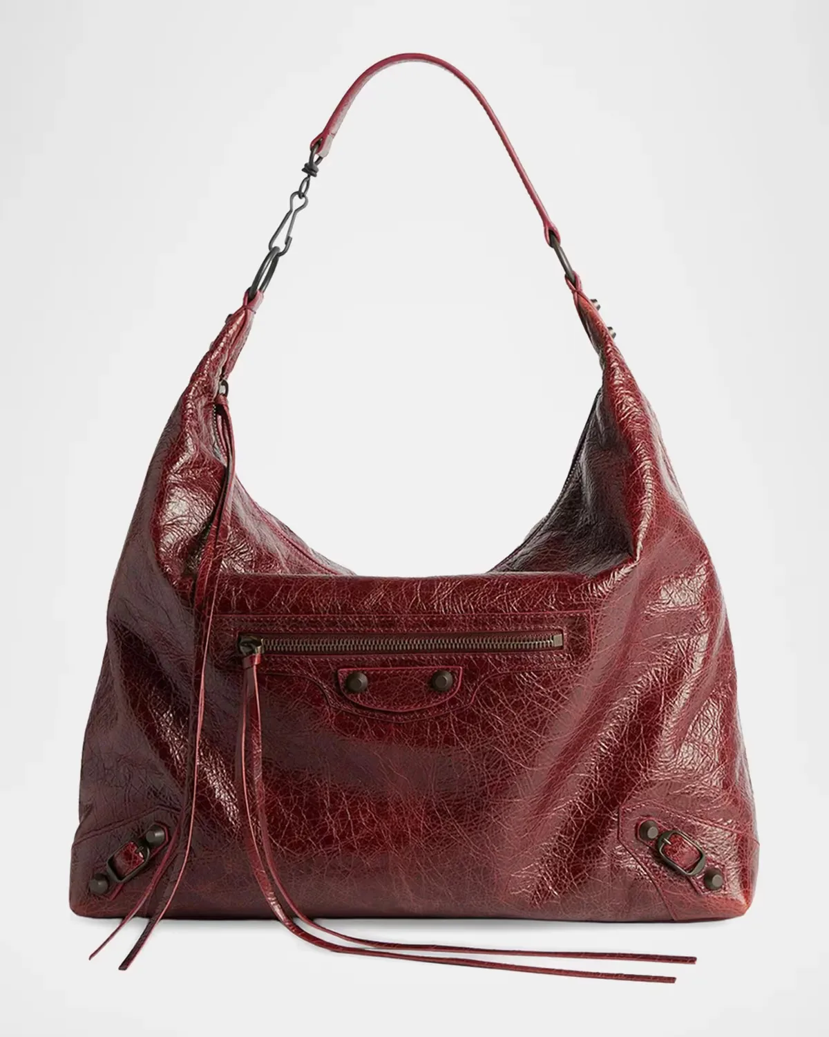 Le City Medium Arena Leather Hobo Bag by Balenciaga