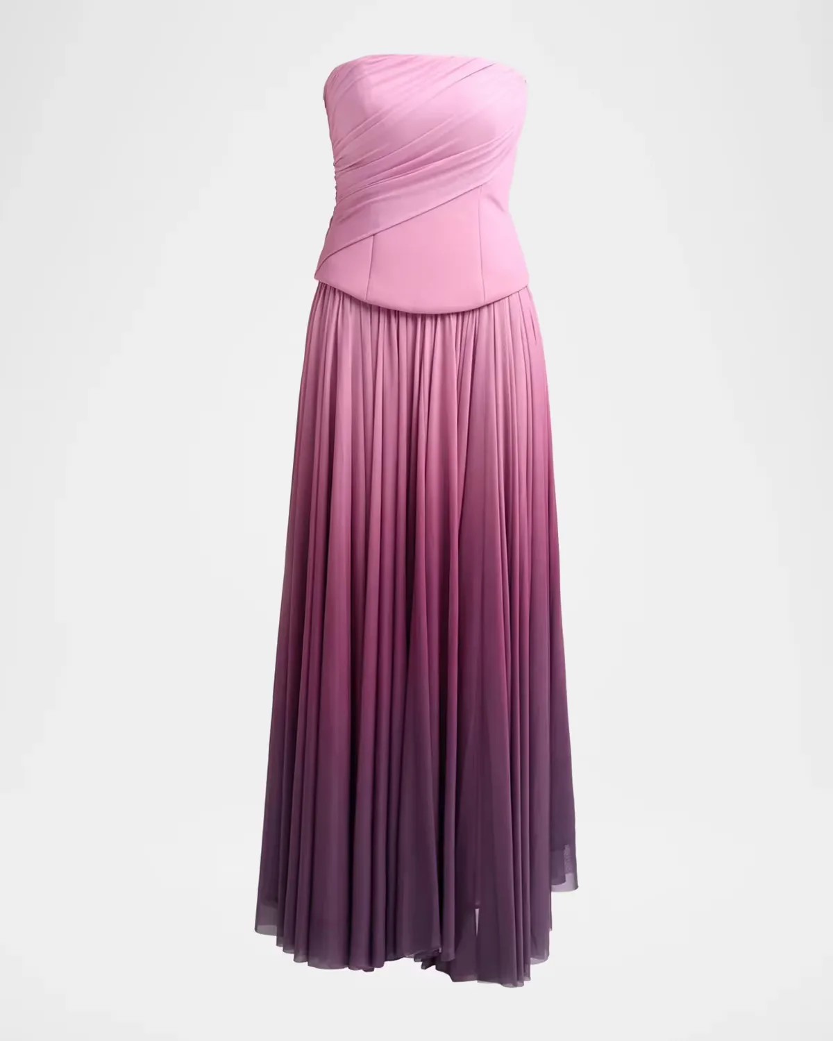 Femme Fatale Primley Ombré Strapless Maxi Dress by Acler