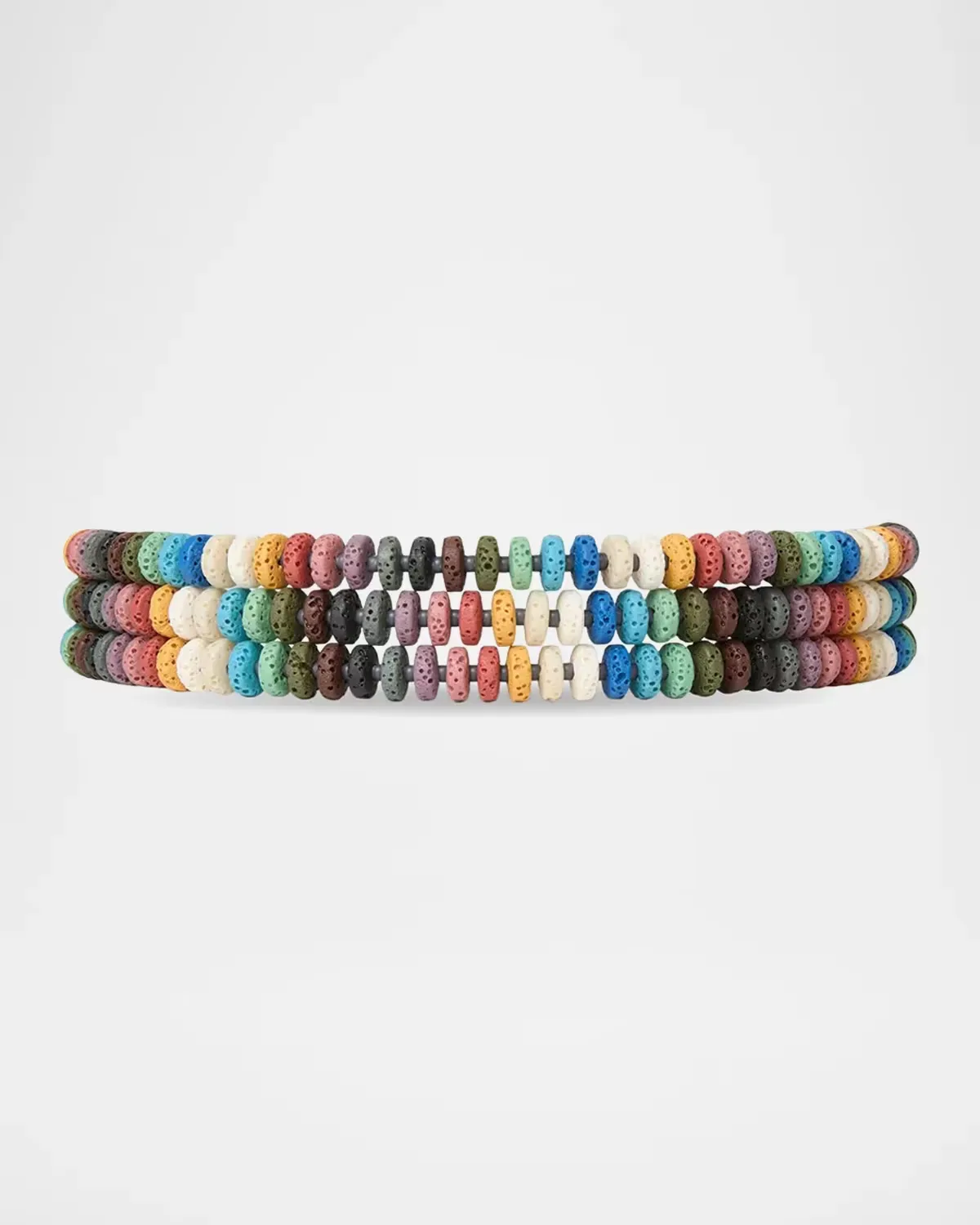 Gilded Frontier Diana Lava Bead Triple-Row Necklace, Gold-Plated by Lele Sadoughi