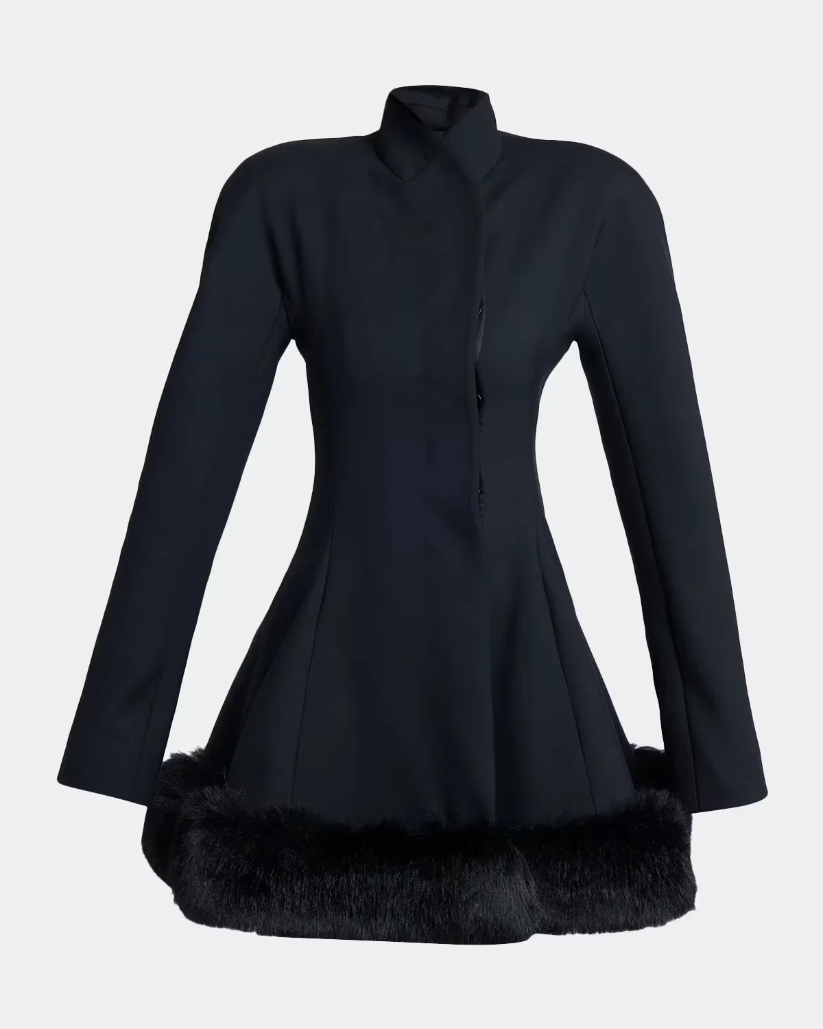 Faux-Fur Trim Wool Peplum Jacket by Stella McCartney