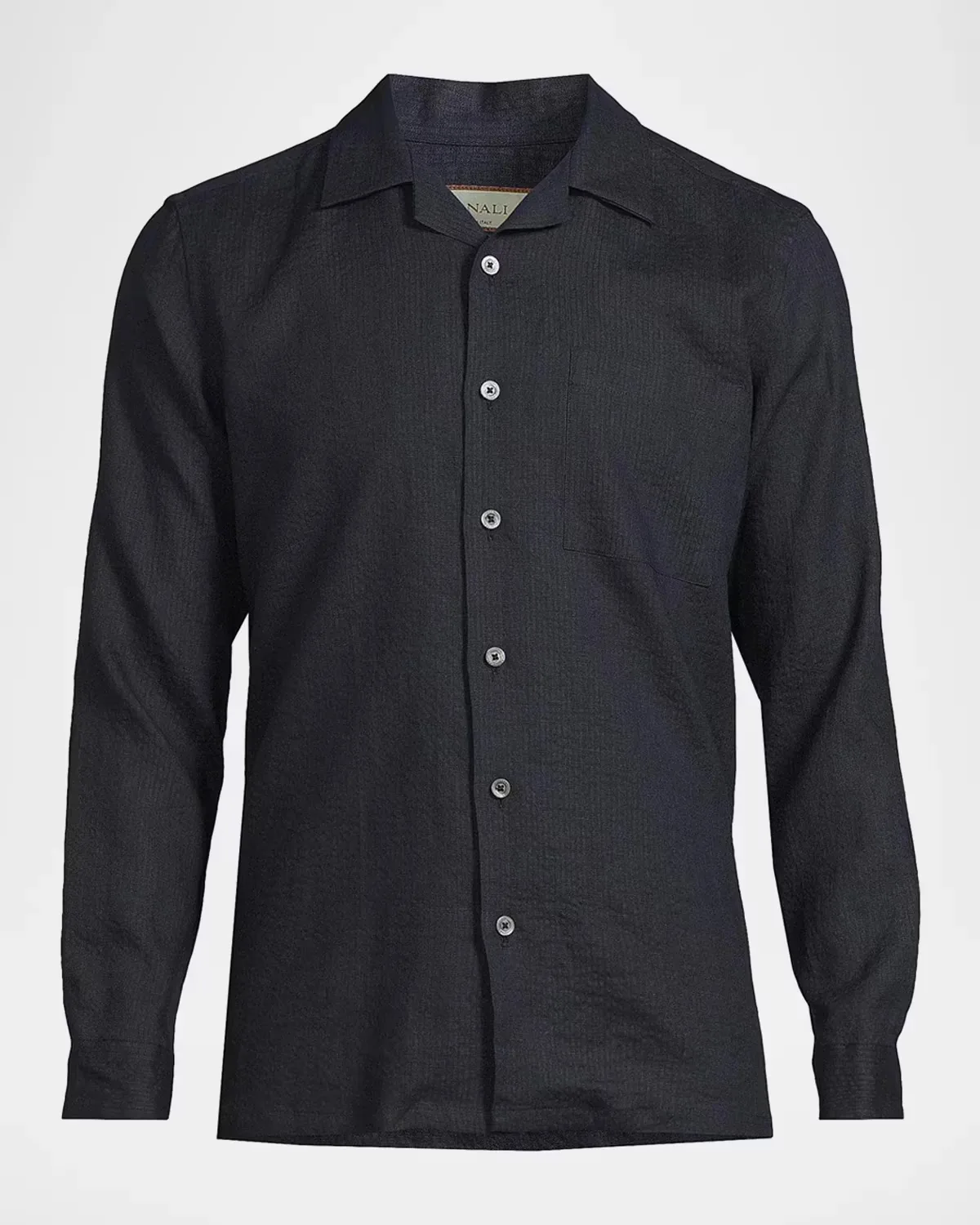 Linen Seersucker Button-Front Shirt by Canali
