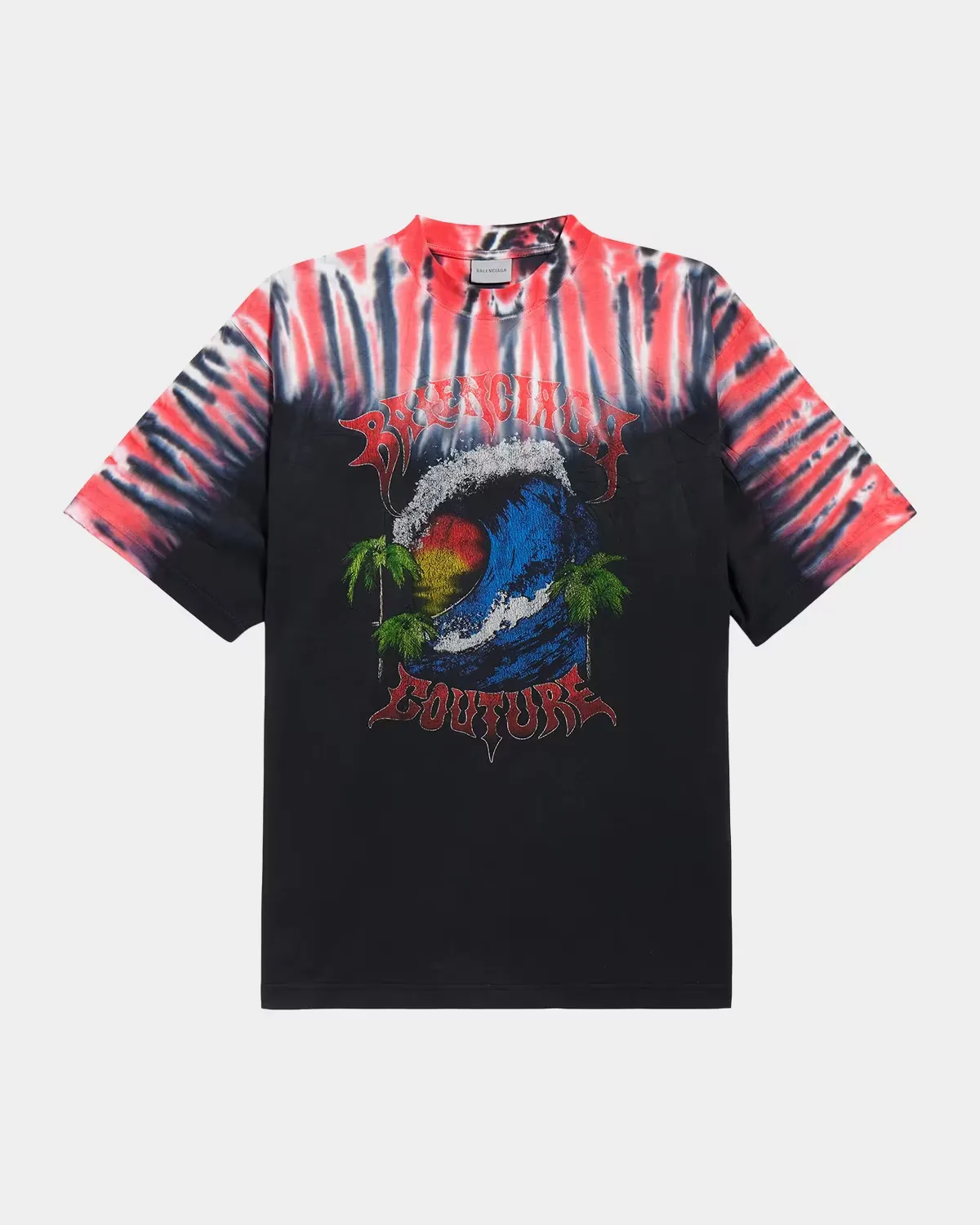 Medium Fit Tie-Dye Wave Logo T-Shirt by Balenciaga