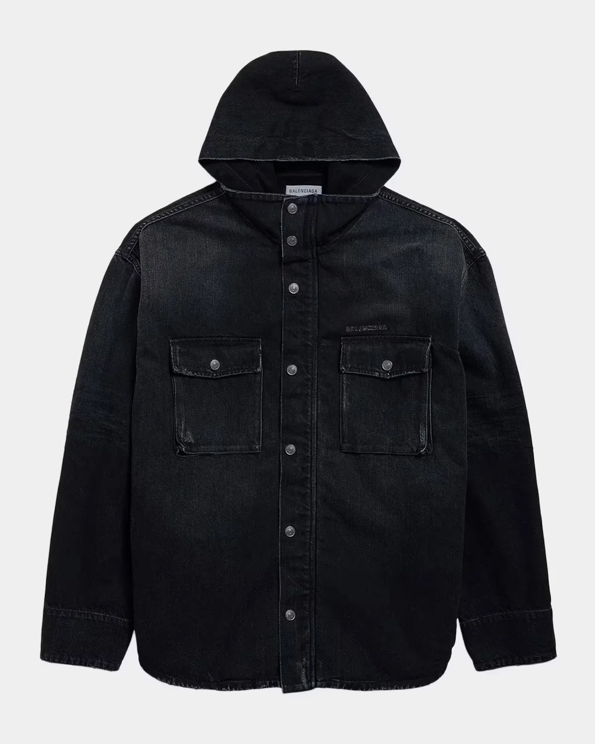 Denim Hooded Cargo Jacket by Balenciaga