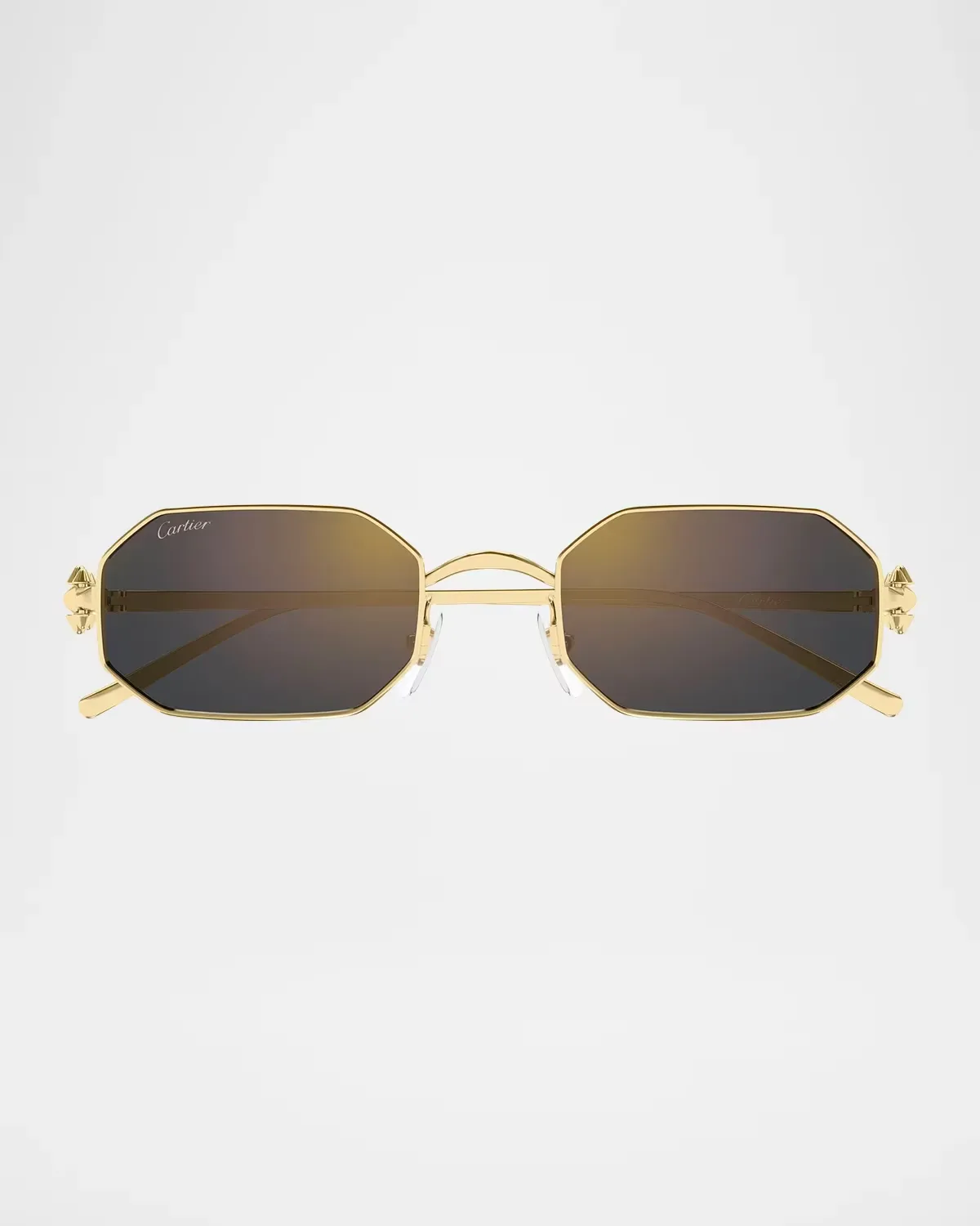 Clash De Cartier 53MM Platinum-Plated Geometric Sunglasses by Cartier's