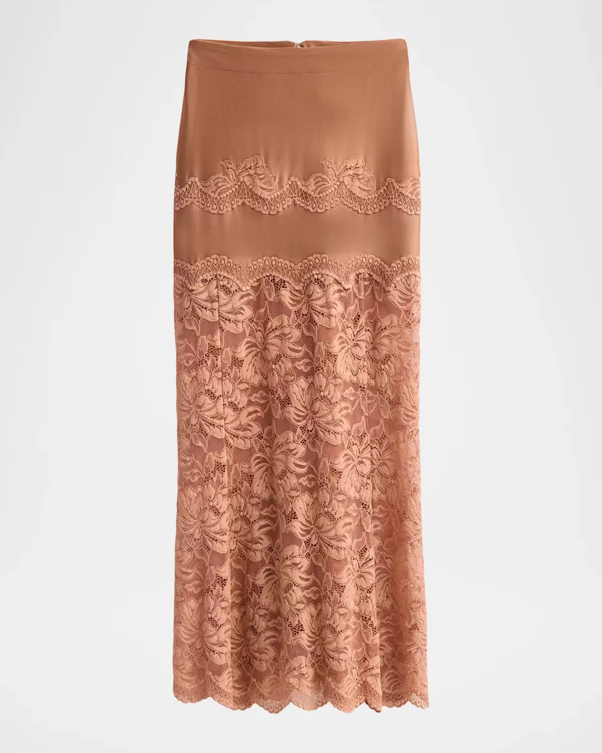 Lace-Trimmed Maxi Skirt by Carolina Herrera