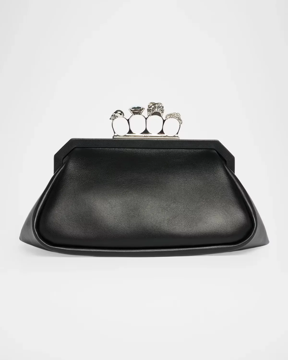 Knuckle Soft Leather Clutch Bag by McQueen