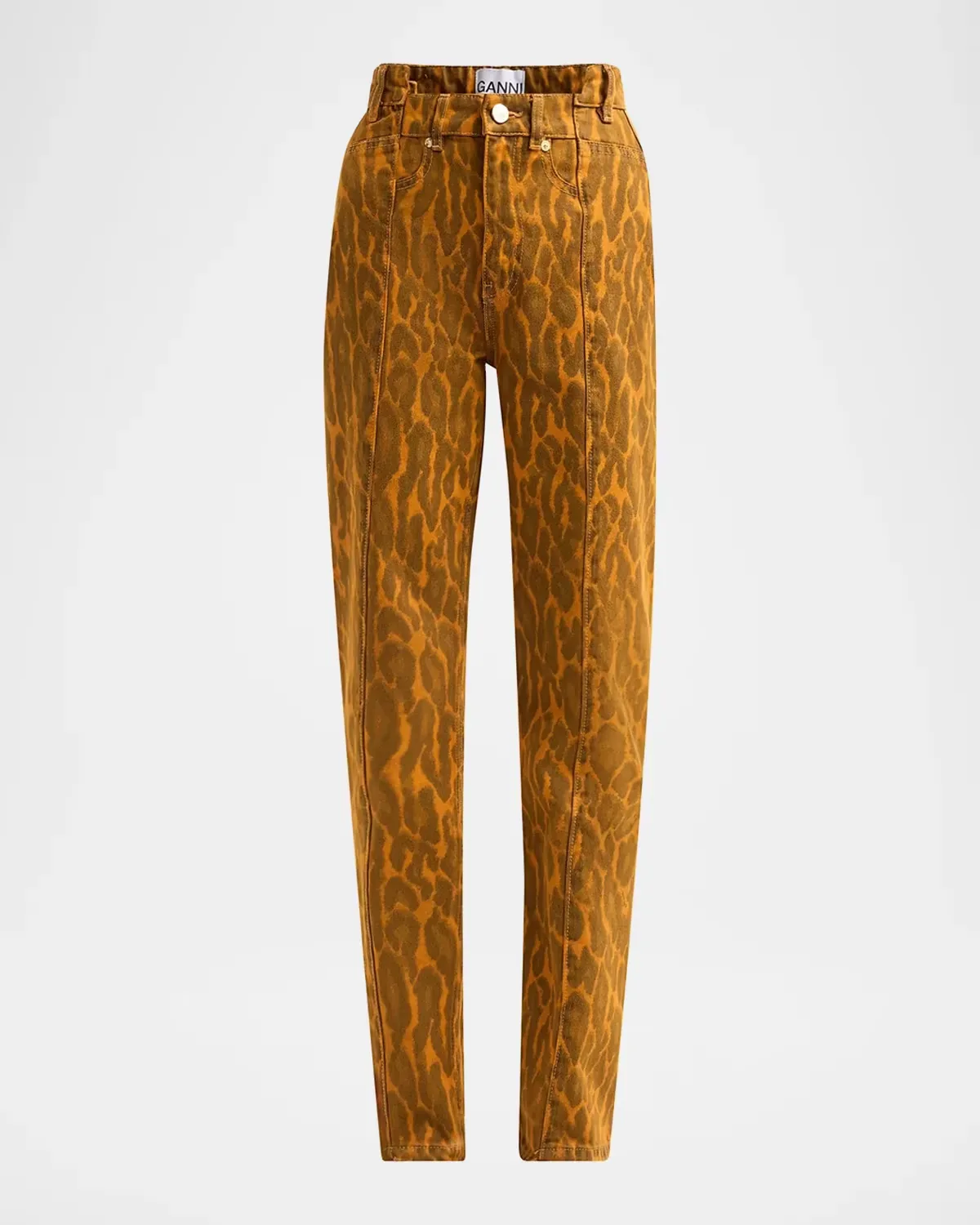 Print Denim Fold Jeans by GANNI