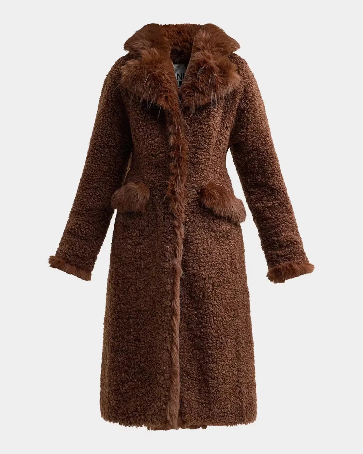 Long Teddy Faux-Shearling Coat by GANNI