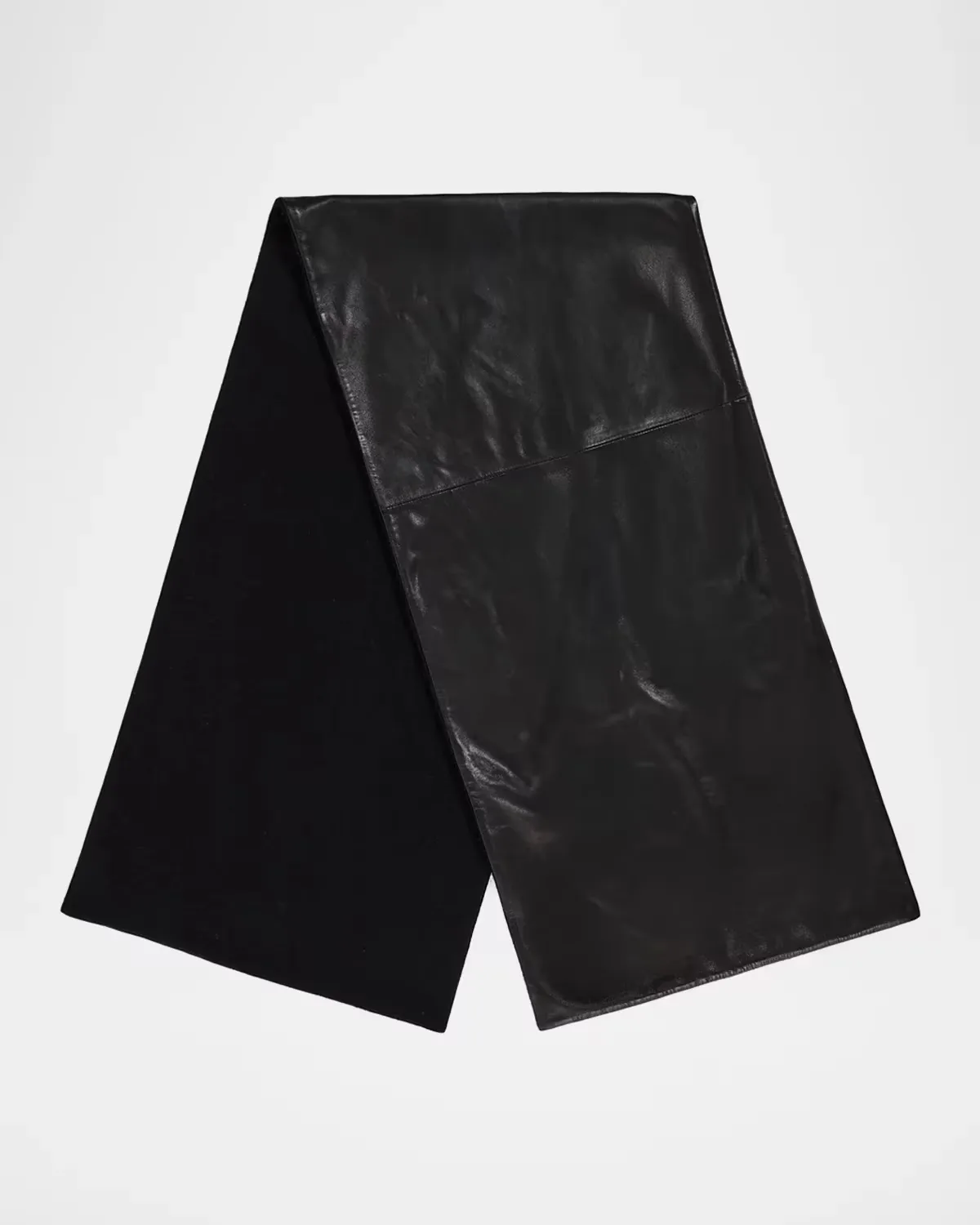 Leather Cashmere Scarf by Totême