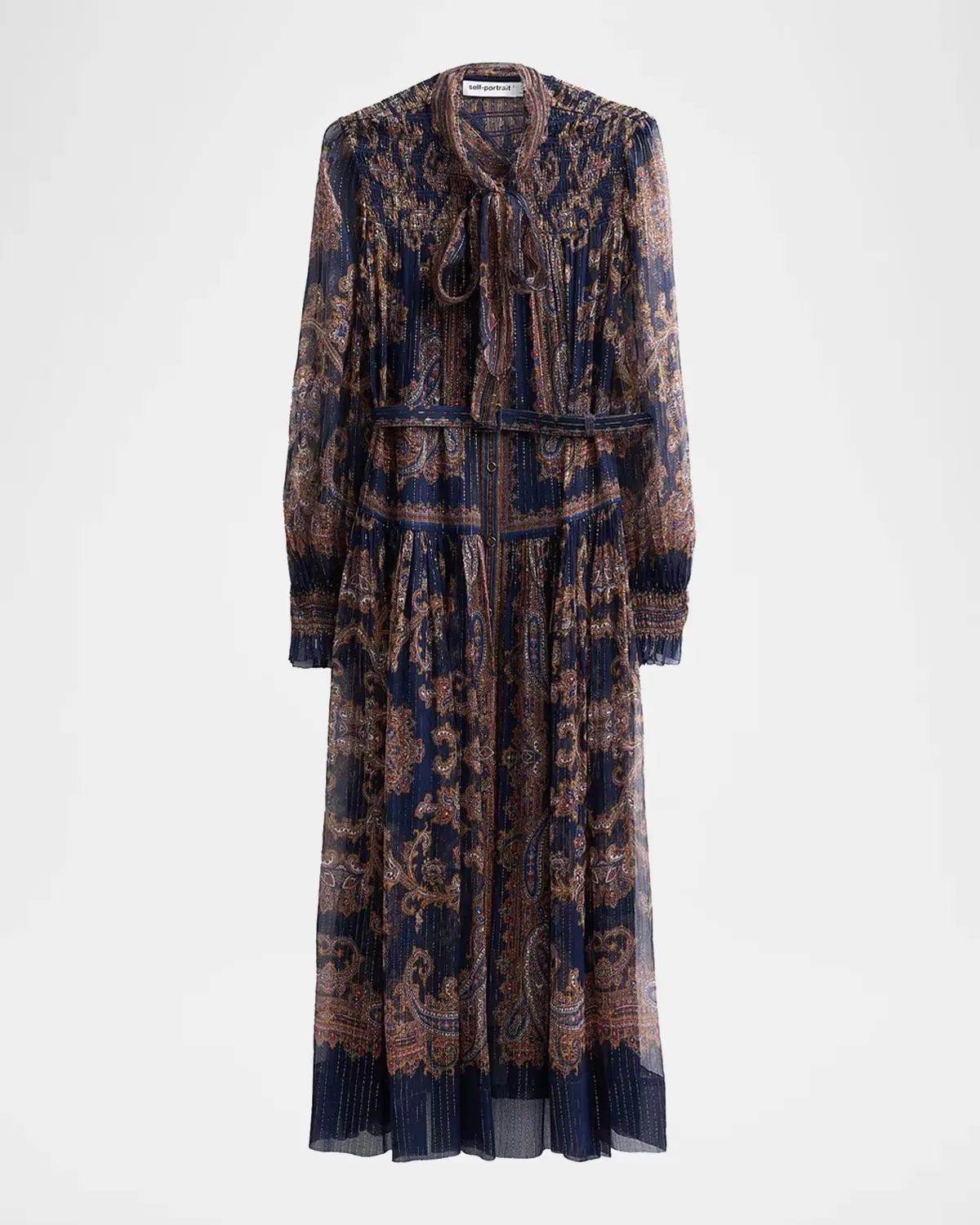 Printed Georgette Midi Dress by Self Portrait