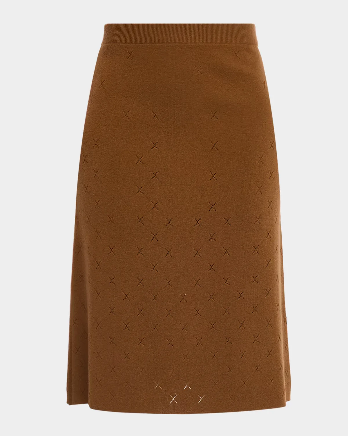 Diamond Pointelle Knit Midi Skirt by TSE