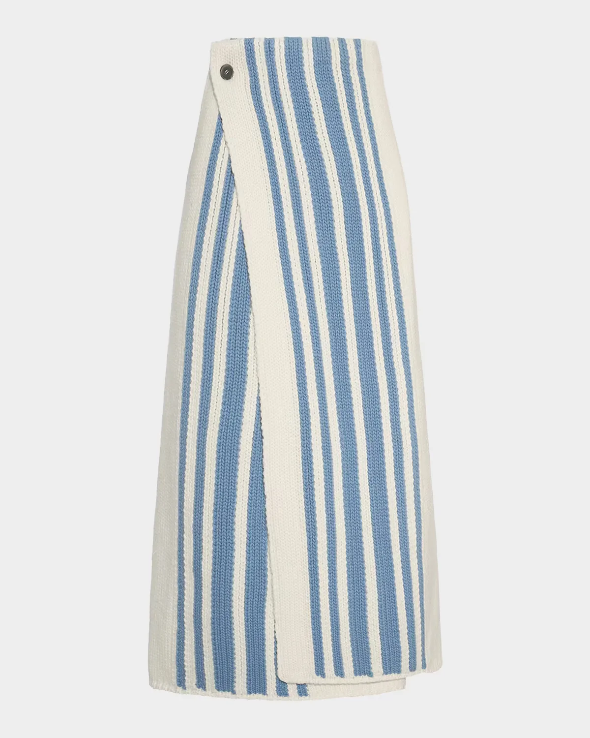 Striped Wool-Cashmere Knit Maxi Skirt by Malo