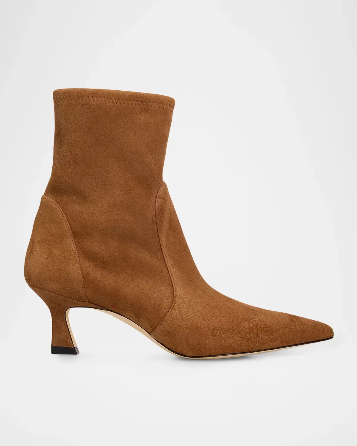 50mm Vinnie Stretch Suede Booties by Stuart Weitzman