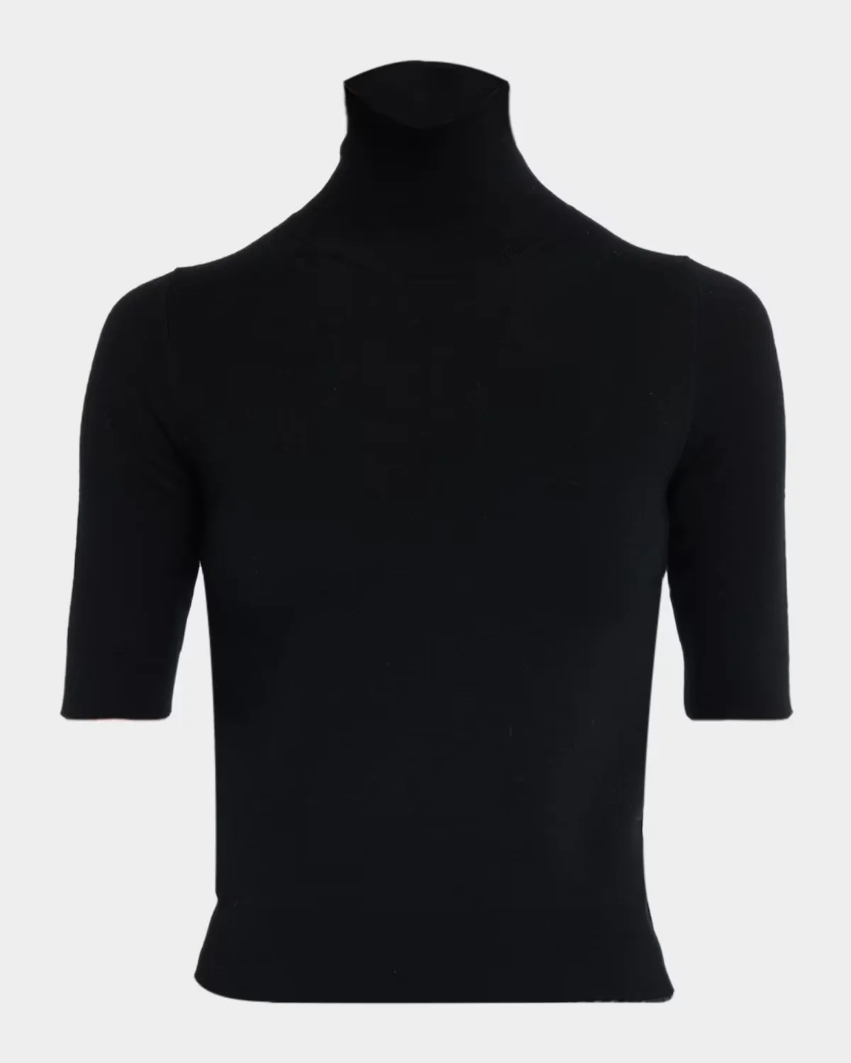 Cashmere Short-Sleeve Turtleneck Sweater by TSE