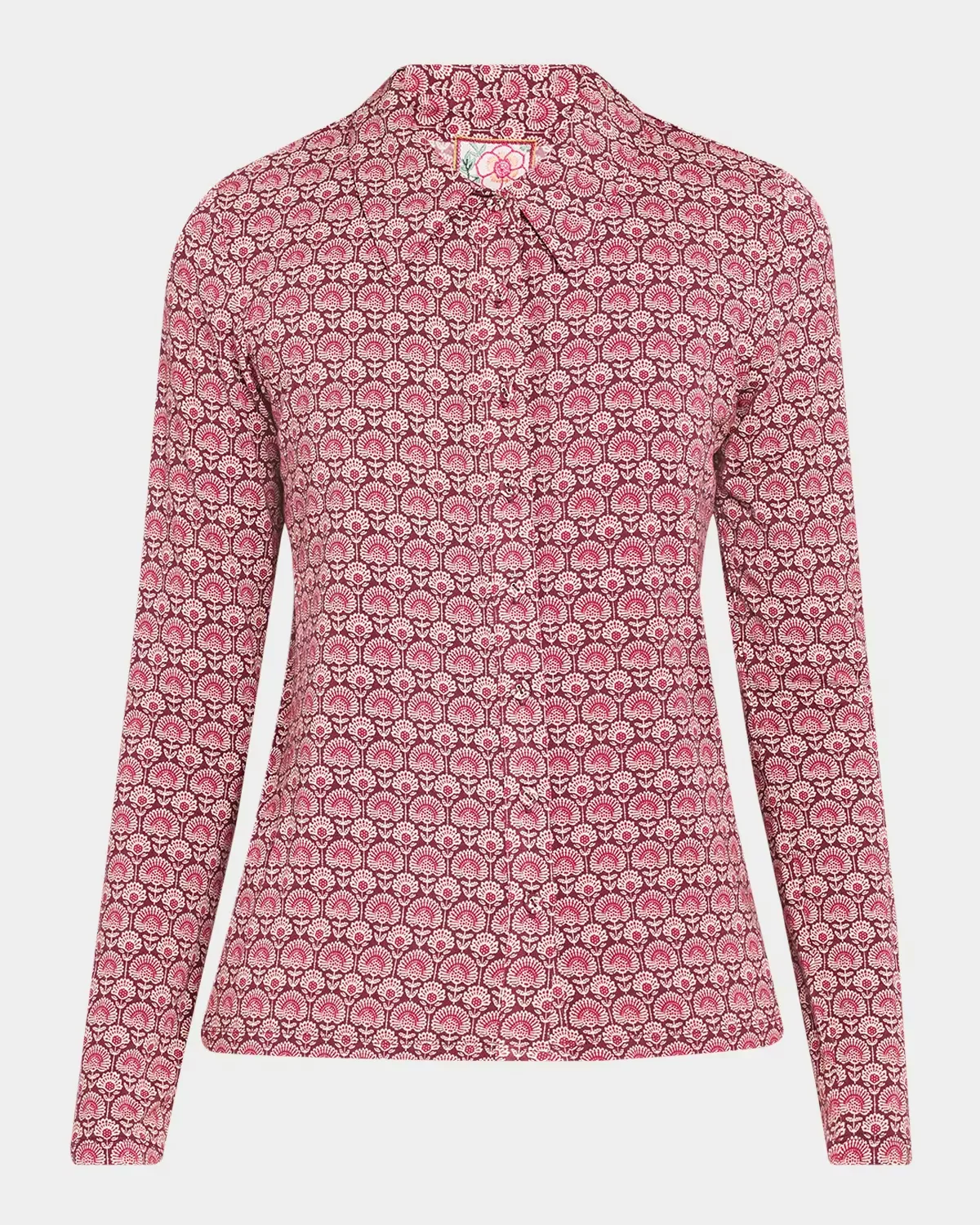 The Janie Floral-Print Favorite Shirt by Johnny Was