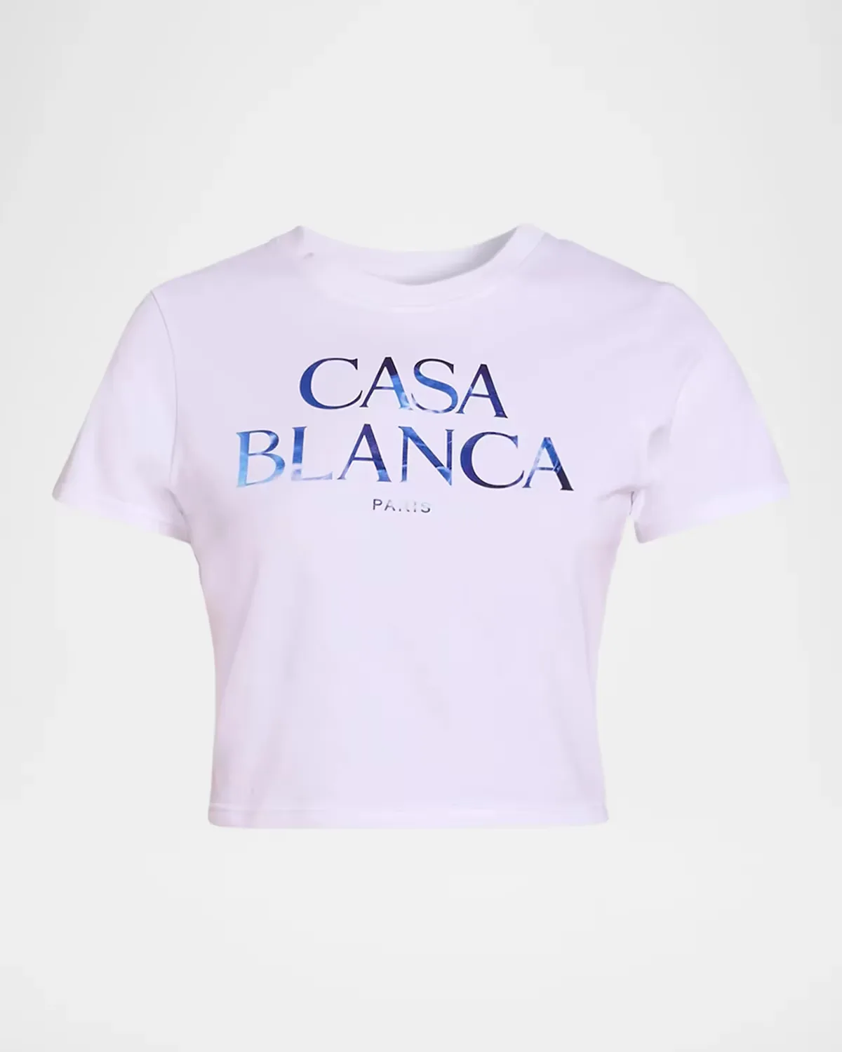 Stacked Logo Cotton Crop T-Shirt by Casablanca