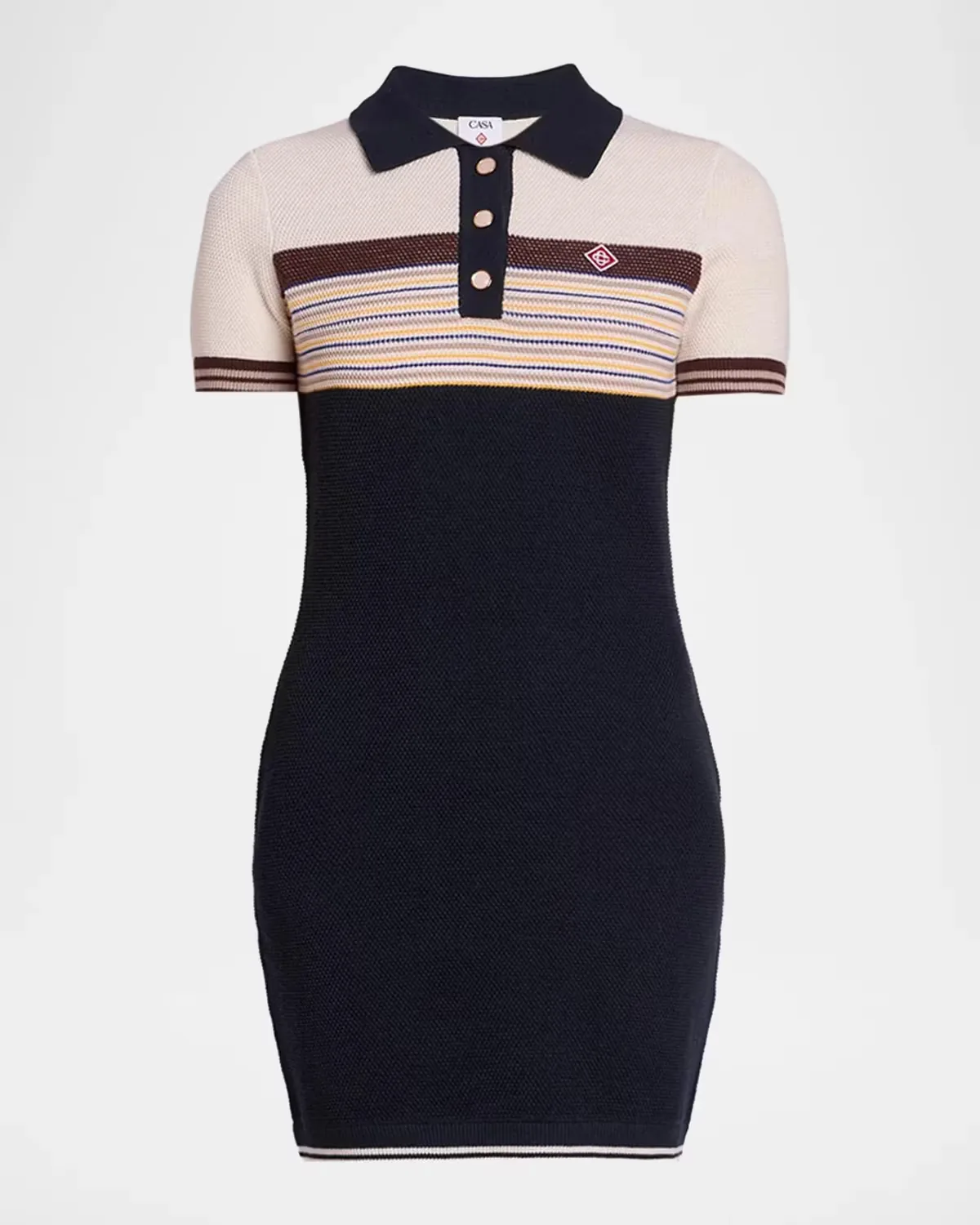 Cafe Stripe Polo Dress by Casablanca