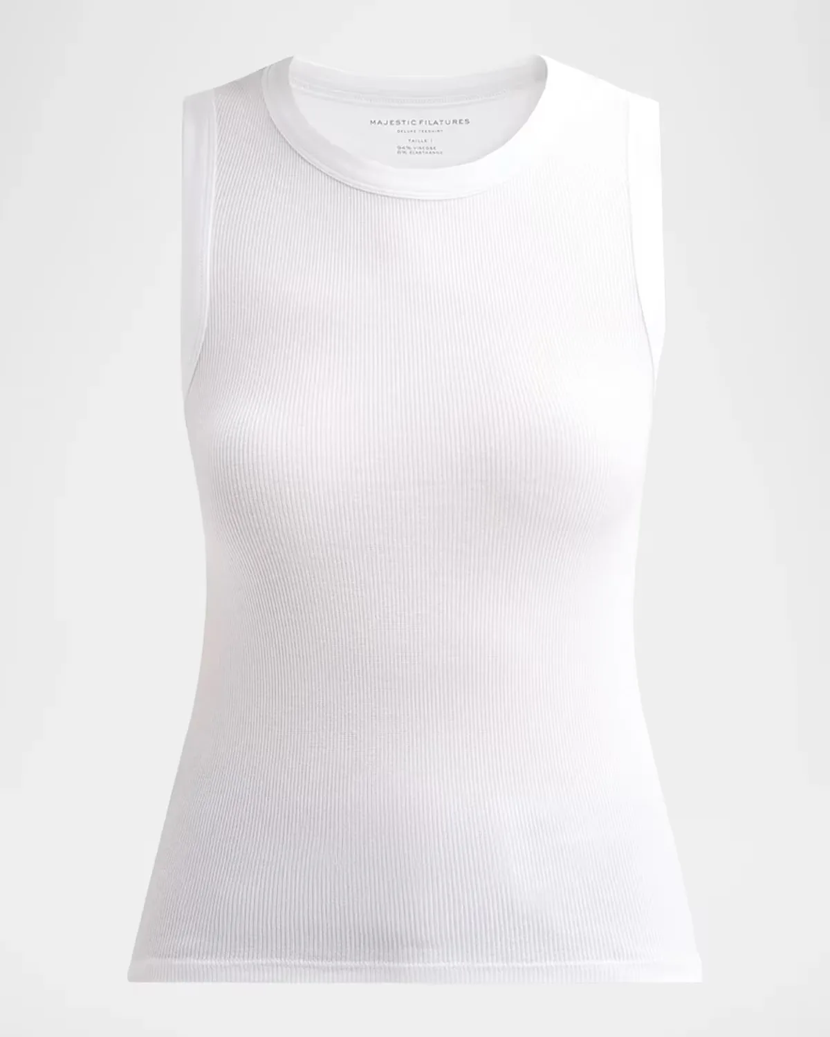 Soft Touch Rib Knit Tank Top by Majestic
