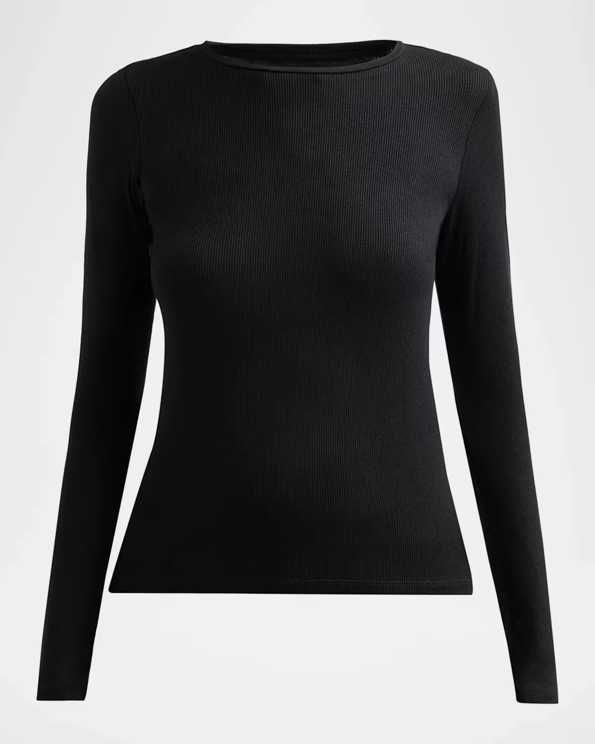 Soft Touch Long-Sleeve Rib Knit Top