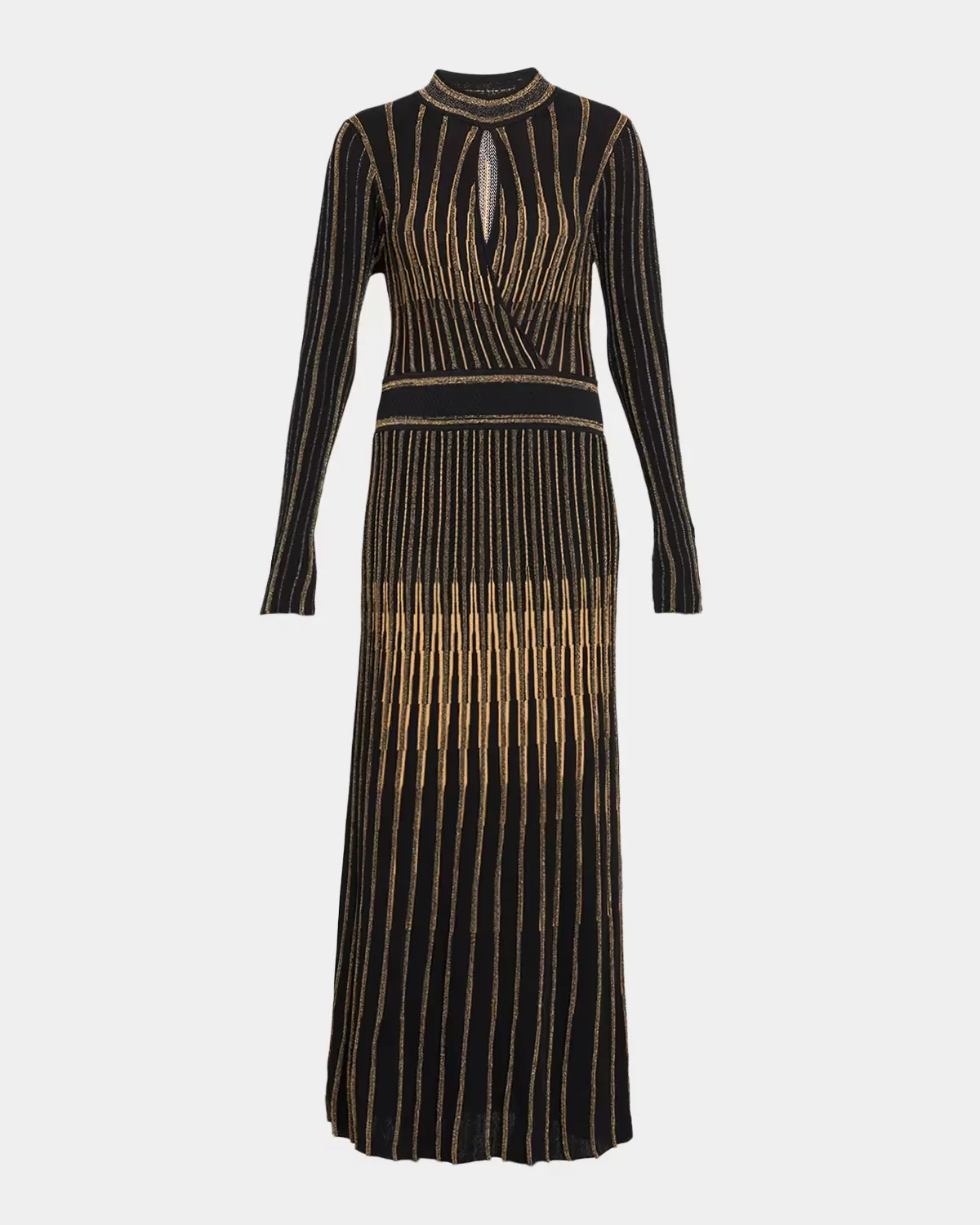 The Alicia Shimmer-Knit Cutout Maxi Dress by Elie Tahari