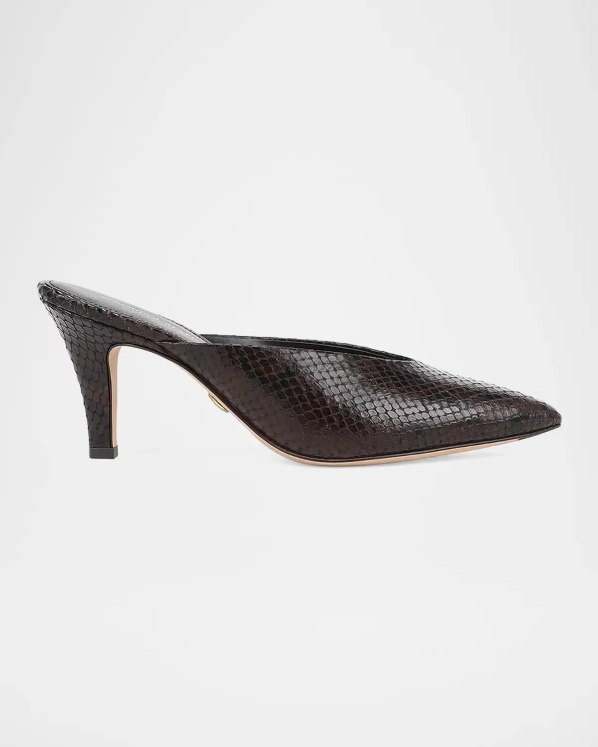 Rochelle 75MM Snake-Embossed Leather Mules by Veronica Beard