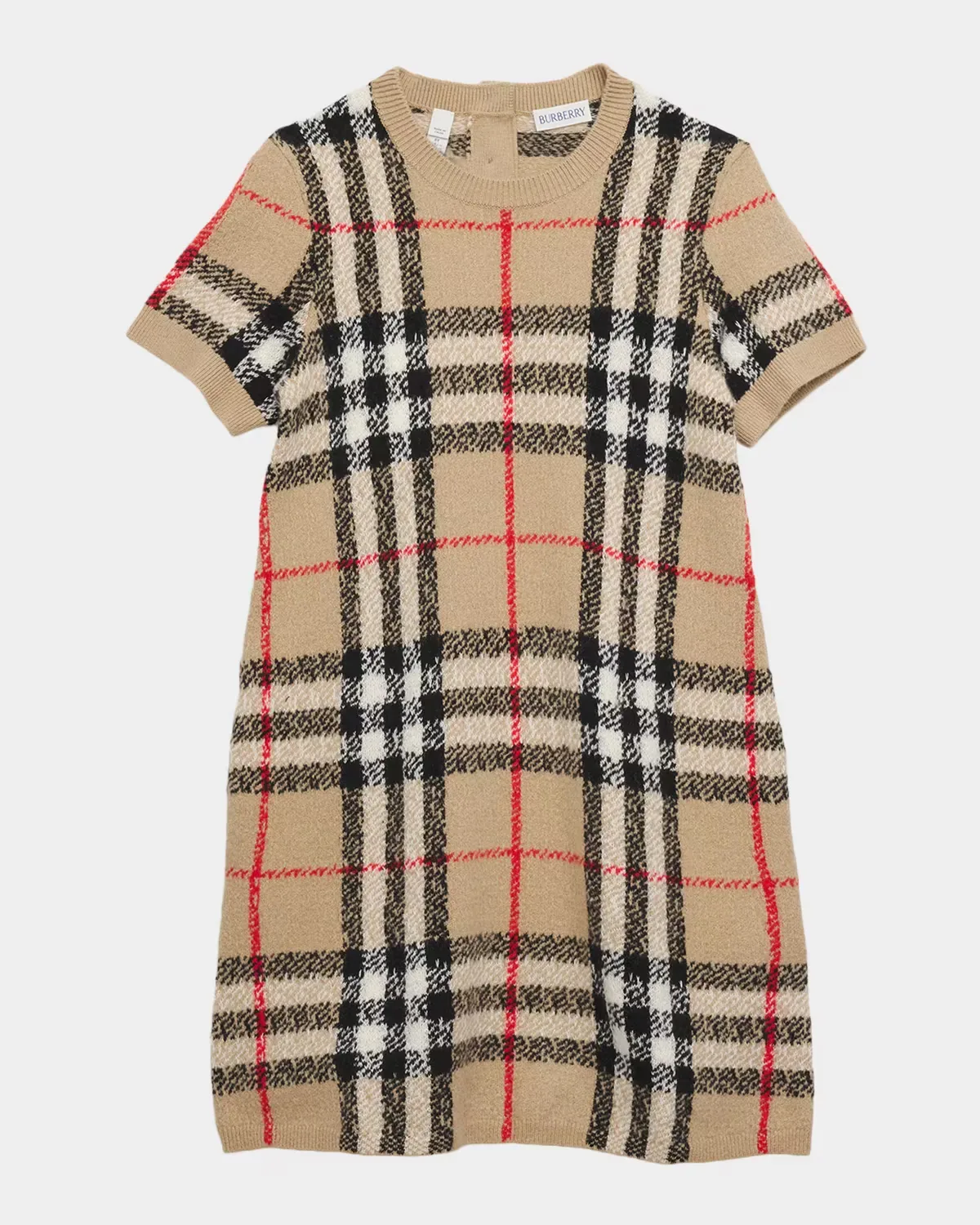 Estera Check Wool-Cashmere Dress by Burberry