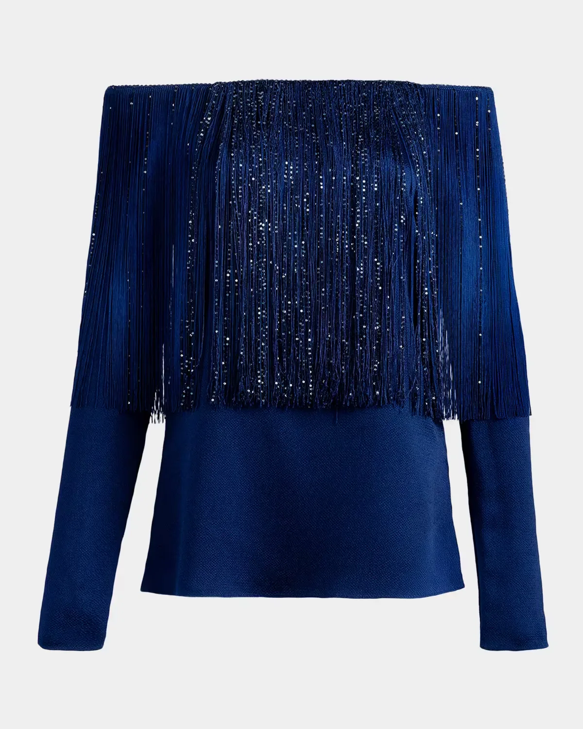 Belinda Fringe Off-The-Shoulder Blouse by Silvia Tcherassi